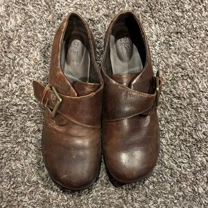 b.o.c. Dark Brown Leather Clog